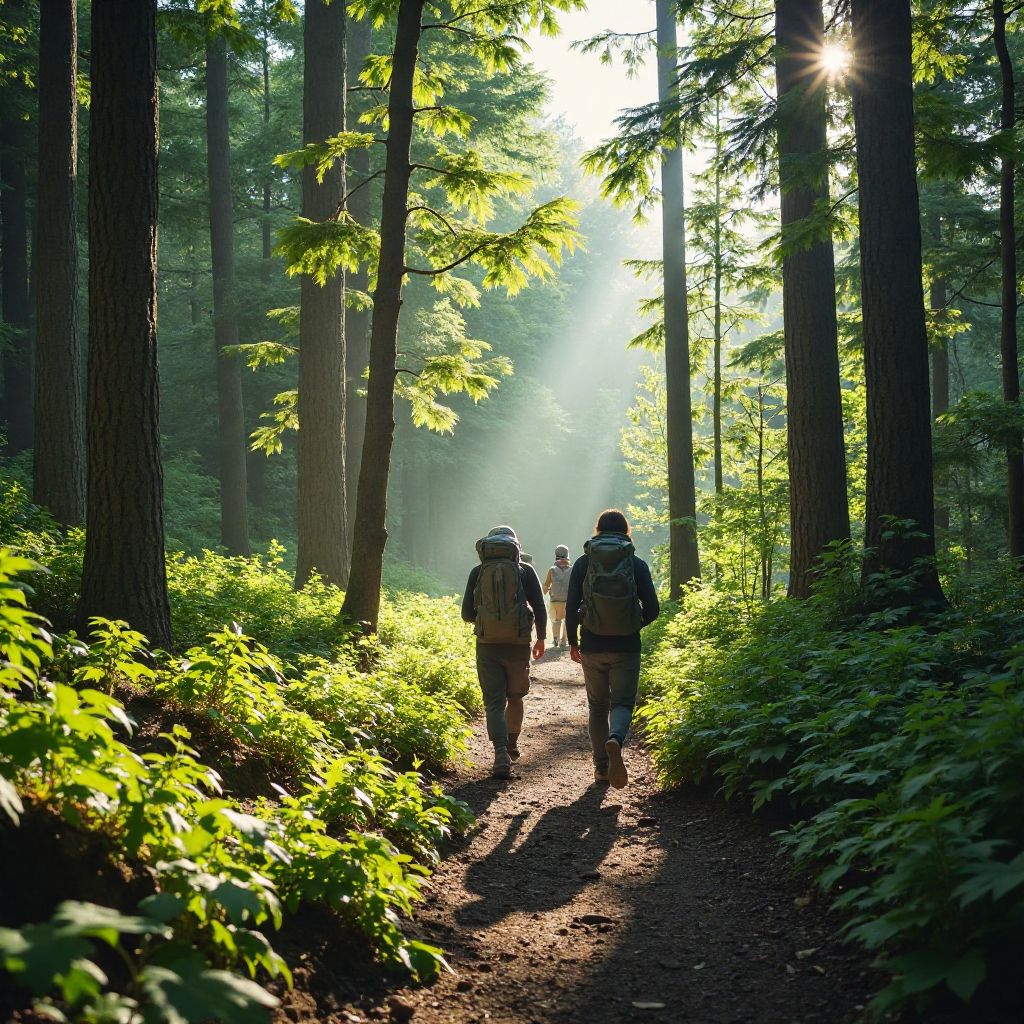 Forest trail exploration