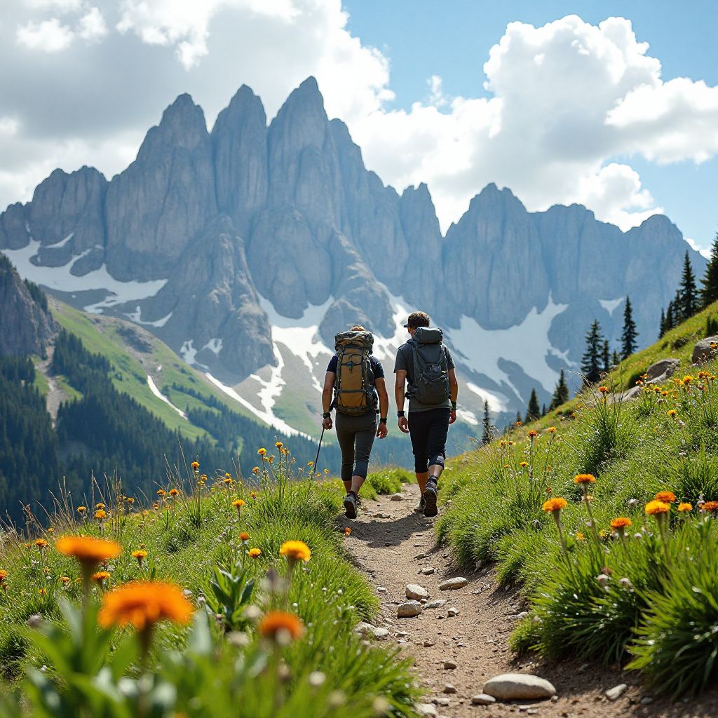 Mountain hiking trail